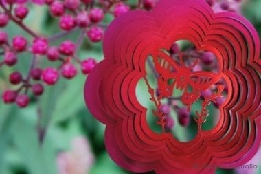 Pink Butterfly Wind Spinner