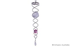 Wind Spinner Crystal Tails - Pink