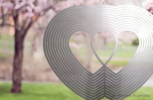 Dual Hearts Wind Spinner