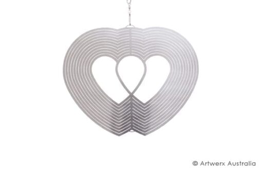 Dual Hearts Wind Spinner